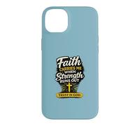 Custodia per iPhone 14 Plus Faith Carries Me When Strength Runs Out Design Christian