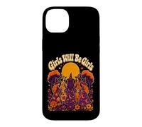 Custodia per iPhone 14 Plus Fantastico design a cerchio per Halloween, anni '70, della congrega delle streghe