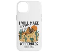 Custodia per iPhone 14 Plus Farò un modo nel deserto - Isaia 43:19 Retro
