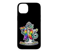 Custodia per iPhone 14 Plus Favoloso Rainbow Pride-o-Saurus Rex
