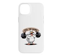 Custodia per iPhone 14 Plus Feel The Gains Duck - Allenamento per sollevamento pesi