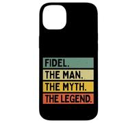 Custodia per iPhone 14 Plus Fidel L'uomo Il mito La leggenda Divertente Citazione Personalizzata