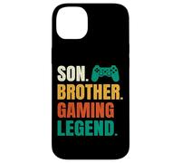 Custodia per iPhone 14 Plus Figlio Fratello Gaming Leggenda Video Gamer Tween Adolescente Ragazzi