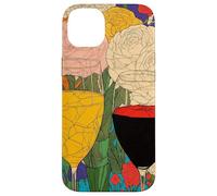 Custodia per iPhone 14 Plus Fiori e Calici di Vino Un Brindisi al Colore e alla Vita