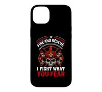 Custodia per iPhone 14 Plus Fire and Rescue I Fight What You Fear Brave Firefighter