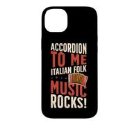 Custodia per iPhone 14 Plus Fisarmonica To Me Italian Folk Music Rocks