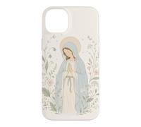 Custodia per iPhone 14 Plus Floreale Vergine Maria Preghiera Fede Arte botanica