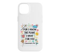 Custodia per iPhone 14 Plus For I Know The Plans I Have For You Christian Back To School
