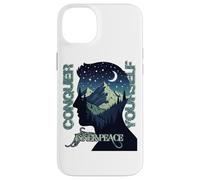 Custodia per iPhone 14 Plus Foresta di montagna doppia esposizione Silhouette natura escursionismo arte