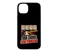 Custodia per iPhone 14 Plus Four Chords Zero Permission Punk Rock Chitarrista