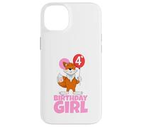 Custodia per iPhone 14 Plus Fox Lover Themed Party 4 Year Old Girls