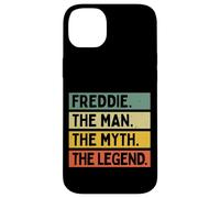 Custodia per iPhone 14 Plus Freddie L'uomo Il mito La leggenda Divertente Citazione Personalizzata