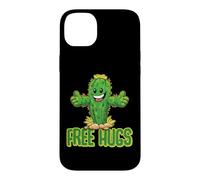 Custodia per iPhone 14 Plus Free Hugs - Simpatico cactus da abbracciare con frase