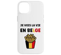 Custodia per iPhone 14 Plus Frieten Citation Frites Drapeau Belgique Humour Belge