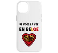 Custodia per iPhone 14 Plus Frieten Citation Frites Drapeau Belgique Humour Belge