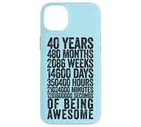 Custodia per iPhone 14 Plus Funny 40th Birthday Shirt Old Meter Funny 40 Year Old Gifts