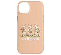 Custodia per iPhone 14 Plus Funny 67 Six Seven Meme Bunny Giorno di Pasqua Retro Accogliente Coniglio