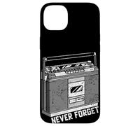 Custodia per iPhone 14 Plus Funny 80s Never Forget Cassette Player Geeky Audiophile Gift