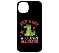 Custodia per iPhone 14 Plus Funny Animal Crocodile, Just a boy who loves alligator