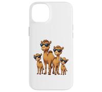 Custodia per iPhone 14 Plus Funny Camel Family Wearing Sunglasses Arabian Animal Desert