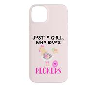 Custodia per iPhone 14 Plus Funny Chicken Mom Just a Girl Who Loves Peckers Chicken Mama