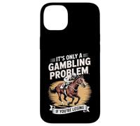 Custodia per iPhone 14 Plus Funny Horse Racing Gambling Joke for Betting Fans Design