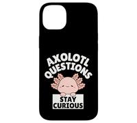 Custodia per iPhone 14 Plus Funny Kids Axolotl Questions Stay Curious
