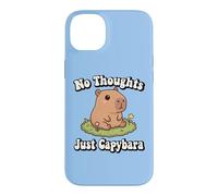 Custodia per iPhone 14 Plus Funny Kids Kawaii Meme Chill No Thoughts Just Capybara Vibes