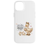 Custodia per iPhone 14 Plus Funny Mom Just a Mom Trying to Keep Her Ducks Humor