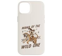 Custodia per iPhone 14 Plus Funny Mom Tiger Riding. Western Cowboy Mama of the Wild One