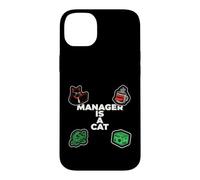 Custodia per iPhone 14 Plus Funny Office Humor Manager Is A Cat Feline Boss