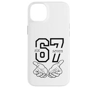 Custodia per iPhone 14 Plus Funny Six Seven 6 7 Meme Gen Alpha Slang 67 Mani