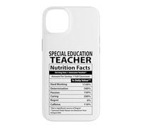 Custodia per iPhone 14 Plus Funny Special Education Teacher Nutrition Facts label