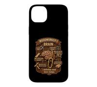 Custodia per iPhone 14 Plus Funny Woodworker Brain Woodworking Humor Carpenter