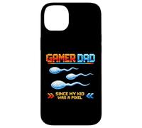 Custodia per iPhone 14 Plus Gamer Dad Since My Kid Was A Pixel Divertente Inappropriato Adulto