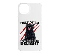 Custodia per iPhone 14 Plus Gatto goblin gatto nero sarcasmo zoomies gatto caos