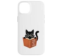 Custodia per iPhone 14 Plus Gatto Nero Legge L'Arte della Guerra Divertente