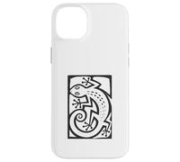 Custodia per iPhone 14 Plus Gecko Linocut Style Minimalista Animal Art