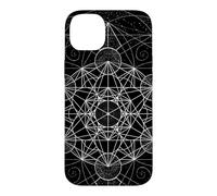 Custodia per iPhone 14 Plus Geometria sacra Metatrons Cube Dot lavoro