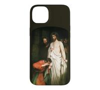 Custodia per iPhone 14 Plus Gesù Cristo Dubita Thomas Dipinto Carl Bloch 1881