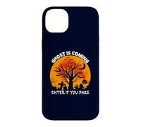 Custodia per iPhone 14 Plus Ghost Is Coming Entr If You Dare Funny Spaventoso Halloween Party