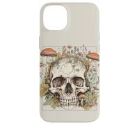 Custodia per iPhone 14 Plus Goblincore Aesthetic Vintage Botanical Mushrooms Skull