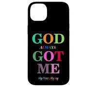 Custodia per iPhone 14 Plus God Always Got Me, My Peace My Joy Cool Quotes Graphic