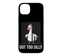 Custodia per iPhone 14 Plus Got to Silly Pun Divertente Animale Punny Prigione Meme Oca
