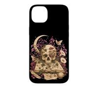 Custodia per iPhone 14 Plus Gothic Botanical Skull Moon Grimoire Dark Academia Book Love