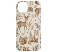Custodia per iPhone 14 Plus Grafica Boho Woodland Animals Forest Wildlife Cottage