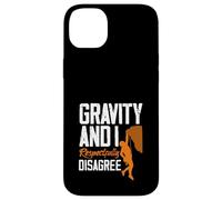Custodia per iPhone 14 Plus Gravity And I Rispettosamente non sono d'accordo Arrampicata Divertente