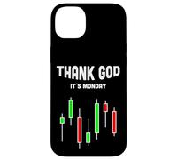 Custodia per iPhone 14 Plus Grazie a Dio il suo lunedì Stock Trader Forex Candlestick