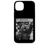 Custodia per iPhone 14 Plus Grizzly Bear Last Day Of School Summer Break Selfie divertente