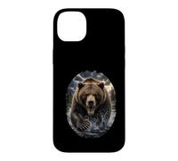 Custodia per iPhone 14 Plus Grizzly Bear Wilderness Wilderness Amante degli orsi di montagna